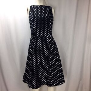 Atelier Tracy & Michael Sleeveless Black White Polka Dot Custom Made Dress Sz 4